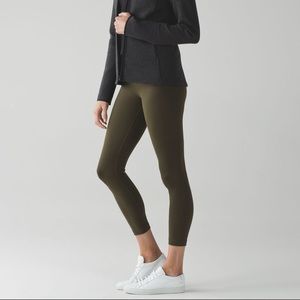 Lululemon high times military green leggings